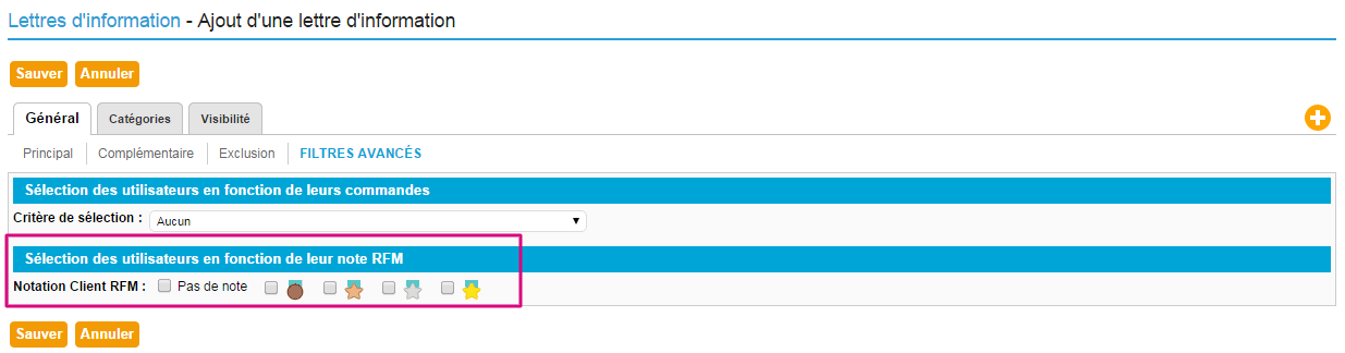 Notation RFM Lors de vos campagnes mail