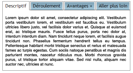 Fiches à Onglets